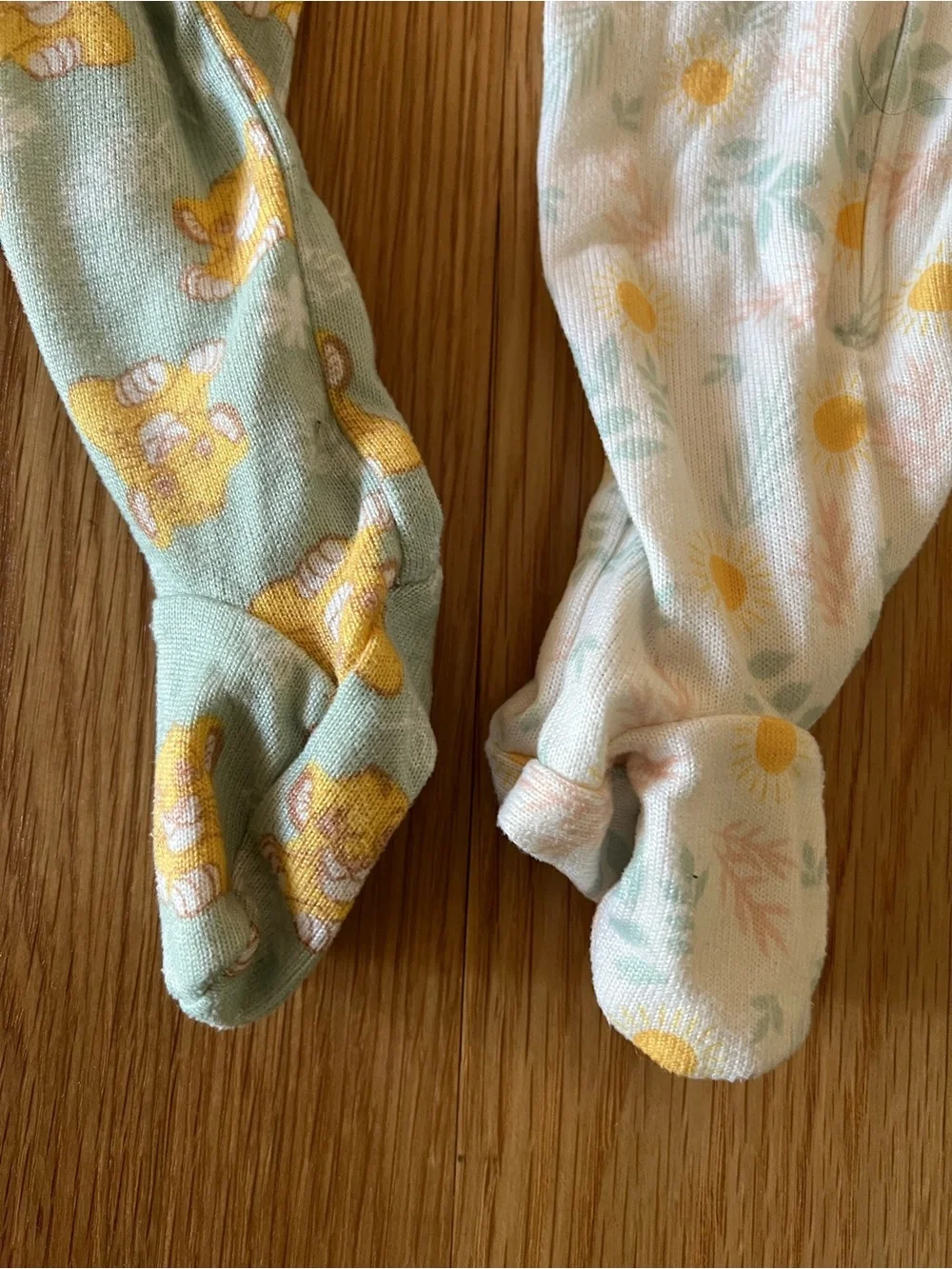 Disney Baby Lion King Simba 2-Pack Footie Pajamas Sleepers 6M Sage Green